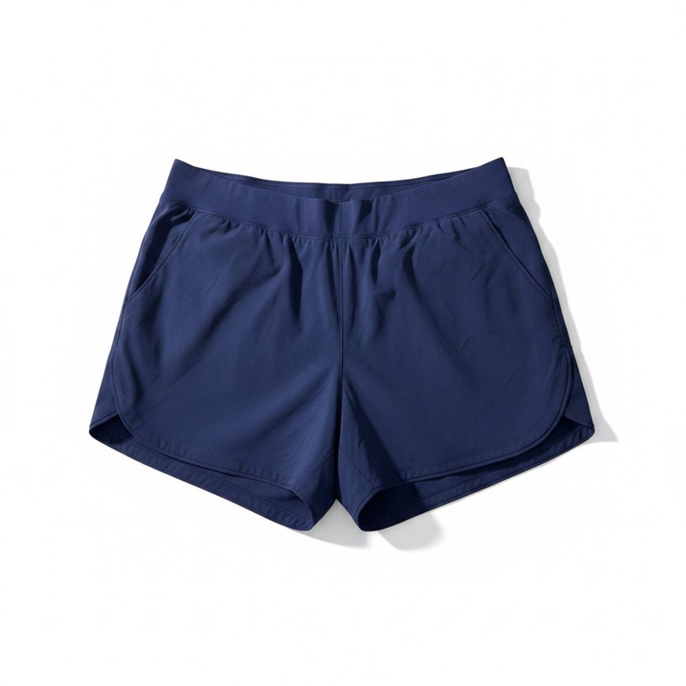 Lands' End Womens XL Navy Blue Athletic Shorts Casual Athleisure Activewear‎